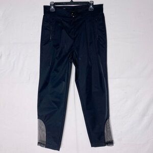 Kapalua Black Pleated Front High Rise Tapered Leg Pants 10